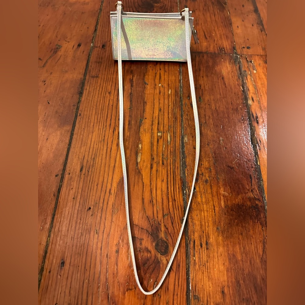 Mansur Gavriel Mini Iridescent Leather Pencil Crossbody